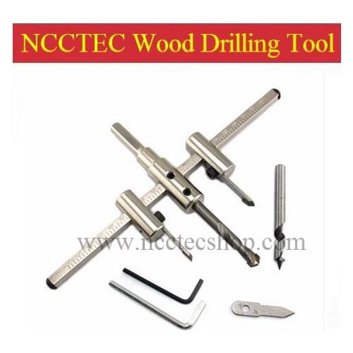 [adjustable range 40-300mm] manual adjustable alloy carbide wood drlling tool | woodwork perforator drill holes opening device