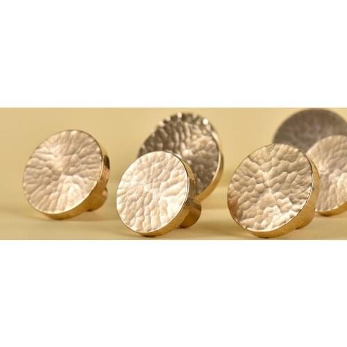 Handmade Brass Round Cabinet Door Knobs and Handles Furnitures Cupboard Wardrobe Drawer Pull Handles