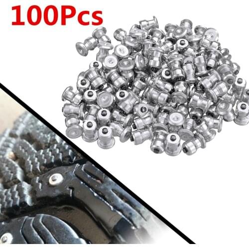 100pcs Winter Wheel Lugs Car Tires Studs Screw Snow Spikes Wheel Tyre Snow Chains Studs For Shoes ATV Car Motorcycle Tire 8x10mm