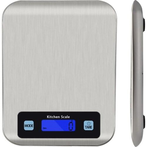 10kg/5Kg Kitchen Scale Stainless Steel Weighing Scale Food Diet Postal Balance Measuring Tool LCD Electronic Scales Waterproof