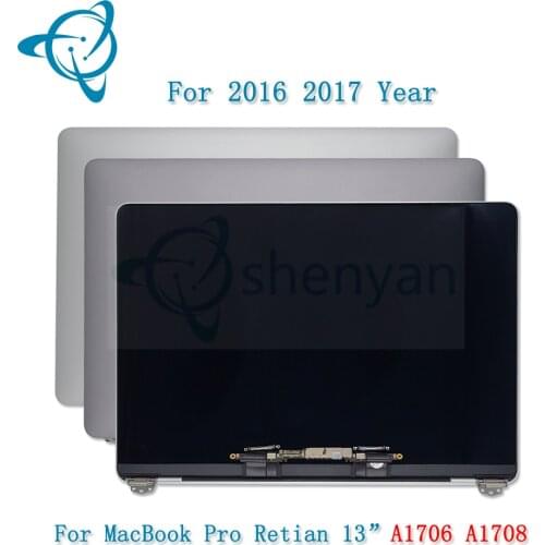 Laptop Silver Space Grey 13'' A1706 A1708 LCD Screen Display Assembly for Macbook Retina 13" Full Complete LCD 2016 2017 Year