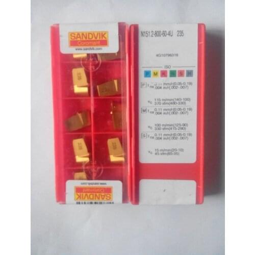 10PCS CARBIDE INSERT N151.2-800-60-4U 235