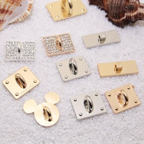 10pcs per lot Cell Phone Case DIY Rhinestones Alloy button Decoration Square shape Clasps Hooks Charms