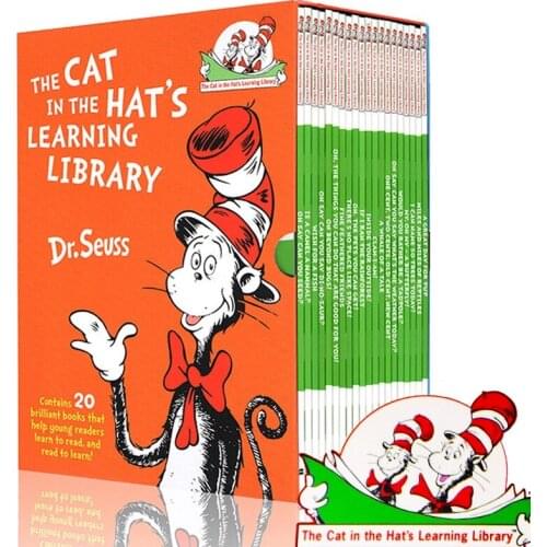 20 Books/Set Dr Seuss Cat In The Hats Learning English Story Books for Children Coloring Book Aprendendo Brinquedos English book
