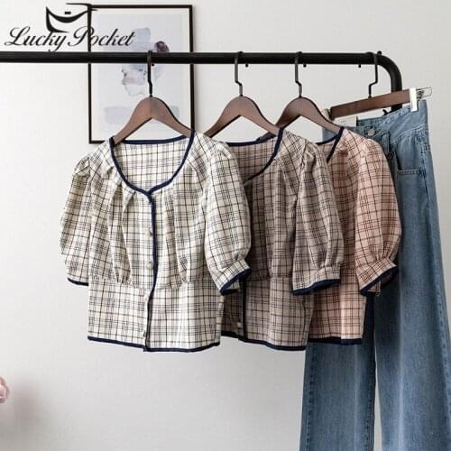 2020 Women Summer Fashion Casual Loose Lantern Sleeve Spliced T-Shirt Female New Slim Brand V-Neck Tees Ladies Elegant Tops M189