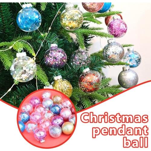 60mm Christmas Tree Ball Assorted Color Bauble Hanging Home Party Ornament Decor Home Powder Ball Christmas 2022 Gift Ball