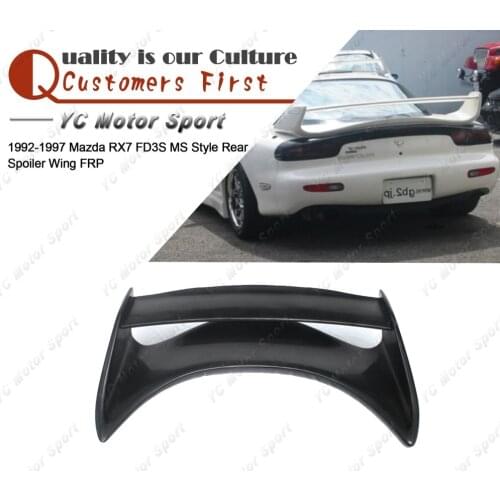 Car Accessories FRP Fiber Glass MS Style Rear Spoiler Fit For 1992-1997 RX7 FD3S Trunk Spoiler Wing Car-styling