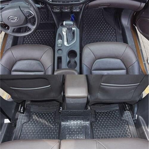 5PCS Car Floor Mats Black Rubber Mats Anti-slip Mat Waterproof Dustproof Universal for Left Hand Drive Car