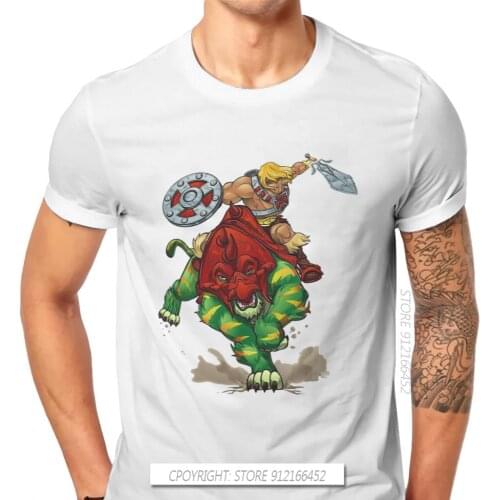 He Man Master Of Universe Battlecat Tshirt High Quality Men Classic Summer Tops Pure Cotton Harajuku T Shirt