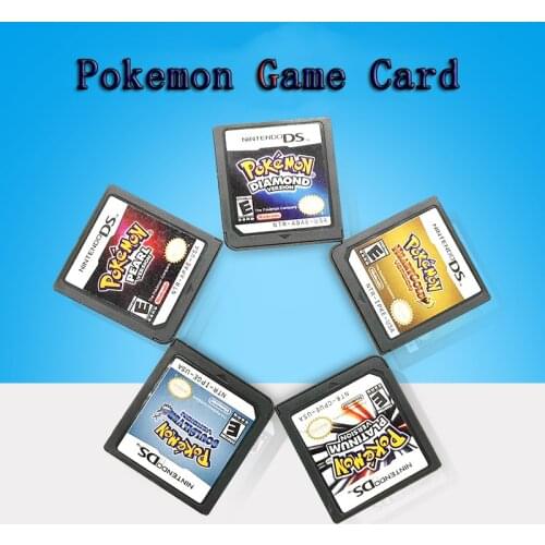 PokeMon Series DS Game Cartridge Console Card Diamond HeartGold Pearl Platinum SoulSilver EU Version for Nintendo DS 3DS 2DS