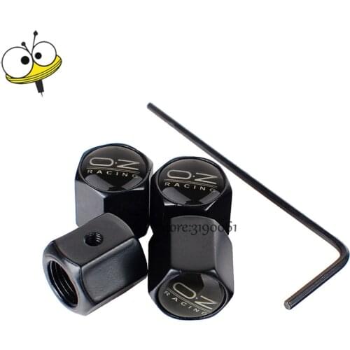 For OZ Logo Car Styling Wheels Tire Valve Caps For Hyundai IX35 Ford Focus 3 Land Rover Opel Mazda Toyota Volvo SAAB Rim Sticker