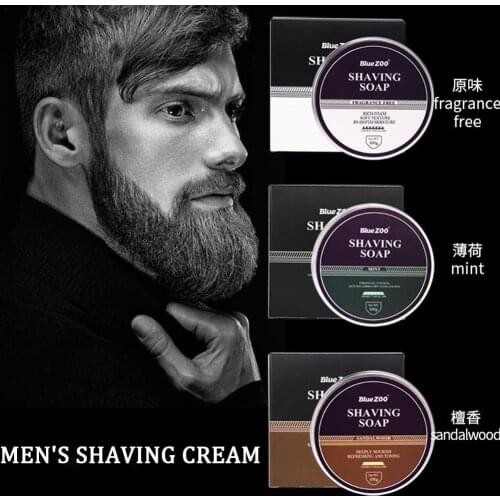 100g Mens Shaving Cream Shaving Soap Care Foam Soap Sandalwood Fragrance Safe Mint Odorless