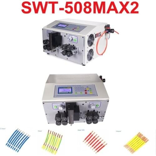 SWT508MAX2-8 wheels Peeling Stripping Cutting Machine for Computer automatic wire strip stripping machine 1-70mm2