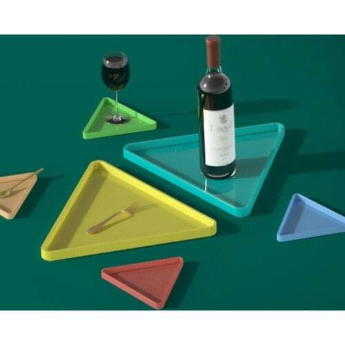 Multi-purpose Triangle Platter Epoxy Resin Mold Fruit Nut Storage Tray Silicone Mould DIY Crafts Home Decorations Casting