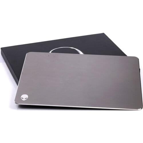 Fashion MousePad for Alienware R3 R4 R5 A51m Aluminum Gaming Mouse Pad 3rd Metal Pad Gift Box Black Silver Gray