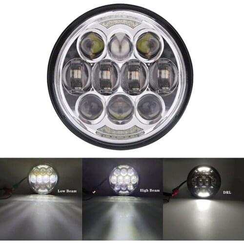 Motorcycle 5 3/4" headlight 5.75" LED DRL 80W Motorcycle headlight, For Dyna Sportster Softail 883 XL883 FXCW Moto Headlamp