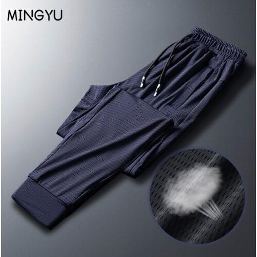 Men Sports Running Pants zipper Pockets Athletic Football Soccer Pant Mesh Training Sport Elasticity Jogging Gyms Trousers 4 5XL