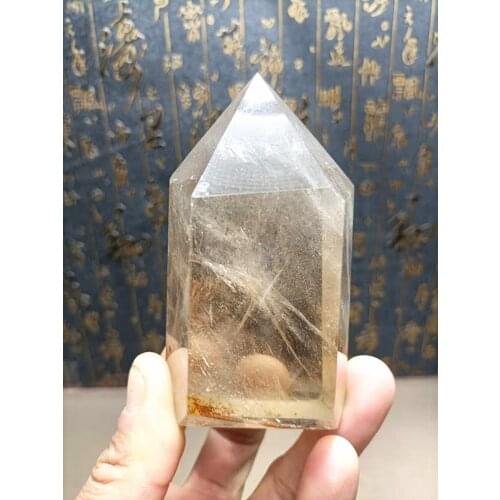 Natural quartz crystal tea crystal hand-polished magic wand point chakra A1