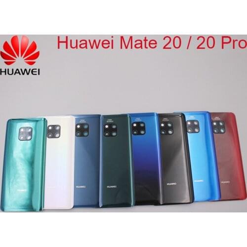 New Original Huawei Mate 20 / 20 Pro Glass Housing Cover Replacement Back Rear Door Battery Case For mate 20/ 20Pro +Camera Lens