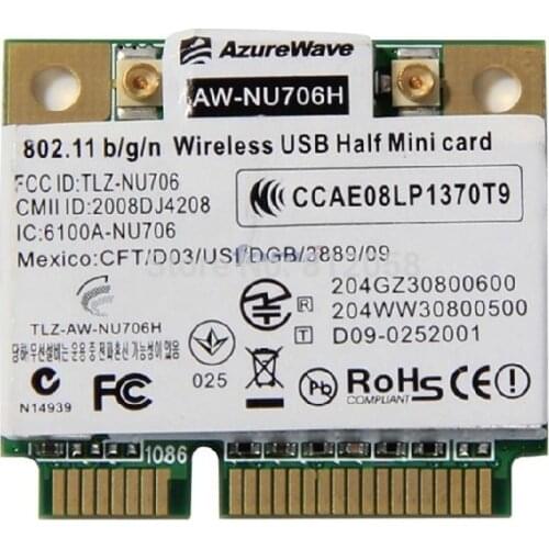 SSEA Wholesale NEW for AzureWave AW-NU706H RT3070L half Mini PCI-E 300Mbps Wireless card