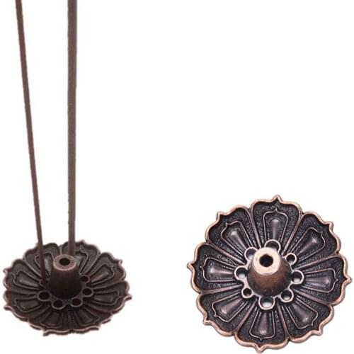 1 pc Lotus Flowers Pattern Incense Burner Stick Holder Incense Base Plug Home Decoration