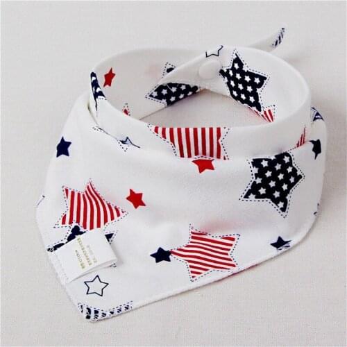 Baby Bibs Double Cotton Bibs Cartoon Print Saliva Towel Baby Boys Girls Feeding Apron Cotton Bandana Bibs Burp Clothes Newborn