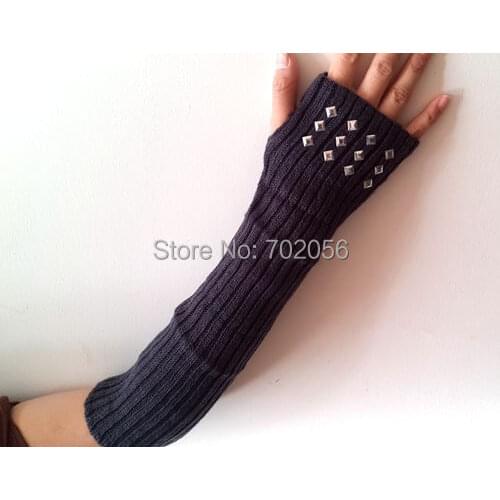 Knitted Fingerless Gloves Ballet Dance glove Arm Warmers mitten Fashion mixed style color 24 pairs/lot#3812