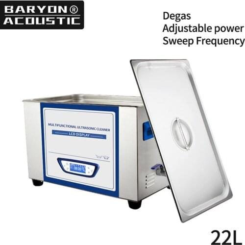 22L Ultrasonic Cleaner Degassing Sweep Frequency 480W Cleaning Industrial Hardware Dental Laboratory Instrument Power Adjustable