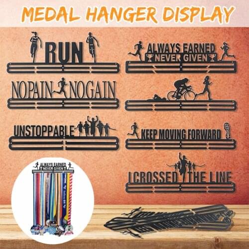 Stainless Steel Medal Hanger Medal Holder Display Rack Running Swimming Gymnastics Marathons Bike Sport Medal Gift Decoration