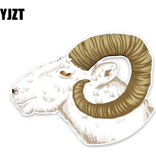 YJZT 12.1CM*15.5CM Personalized Animal Sheep Car Sticker Decal For Motorcycle C29-0157