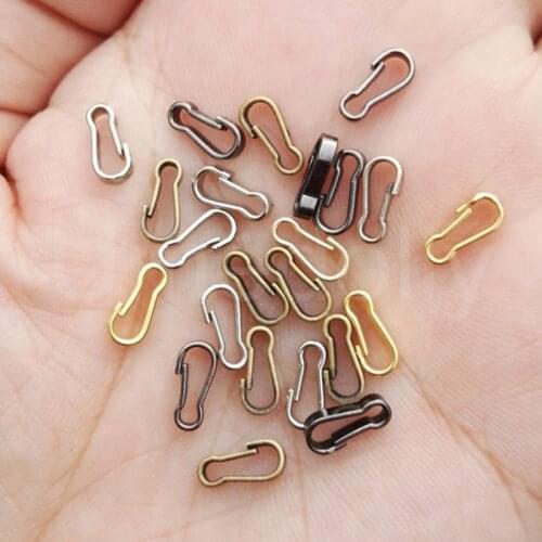 20/60/100pcs Mini Metal Buttons Gold Silver Bronze Mini Hook Buckle Pig Waist Buckle Sewing DIY Blyth BJD Doll Bag Accessories