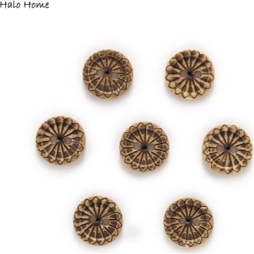 30pcs 2 Hole Coconut Buttons Stamp Decor Gift Clothing Home Sewing Scrapbooking Handwork Card Making DIY 12mm