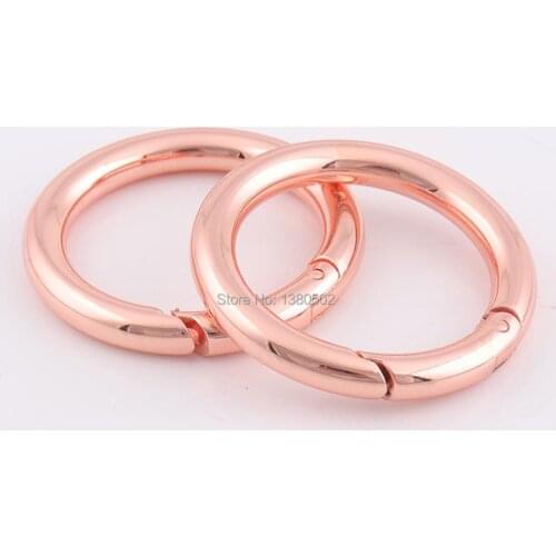 5pcs/lot 48mm Spring O Ring Openable Keyring Leather Bag Belt Clip Buckles backpack garment accessories