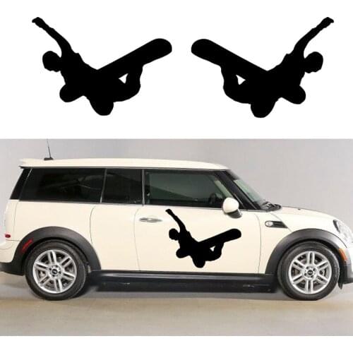 58cm x 40.6cm 2 x Snow Boarding (one For Each Side) Car Sticker For Cars Side, Truck Window ,Auto SUV Door Vinyl Decal 8 Colors