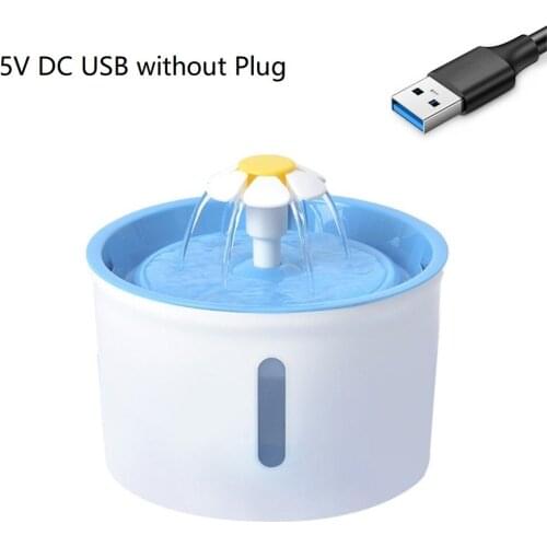 1.6L Silent Window Small Flower Pet Drinking Feeder Bowl Cat Dog Automatic Drinking Fountain Water Dispenser USB without Plug