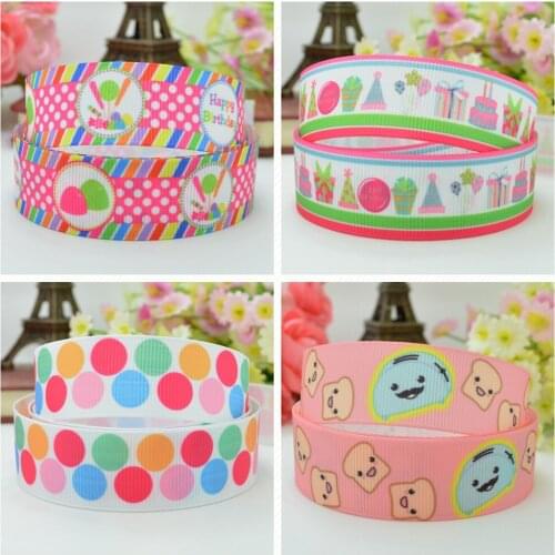 10 Yards 22mm 7/8" Candy Lollipop sweet Printed grosgrain ribbon hair bow Headwear DIY hair accessories retail
