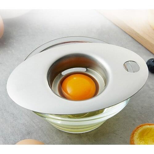 Household Stainless Steel Egg Yolk White Separator Handle Egg Divider Baking Cooking Egg Tools Kitchen Gadgets WIth Gift Box