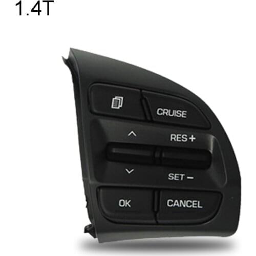 For Hyundai Elantra 1.4T Car Bluetooth Phone Cruise Control Steering Wheel Buttons Pad Switch Black