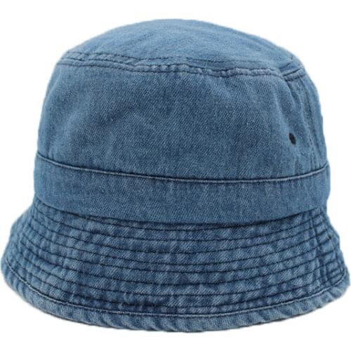 Ladies Youth Denim Hat Summer Cap Unisex Sun Protection Fashion Cotton Bucket Caps Outdoor Hiking Women Vintage Korea Hats
