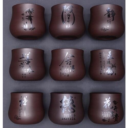 Purple Clay Flower Pot Creative Small Home Desktop Potted Succulent Plants Personalized Asparagus Bamboo Special Pots