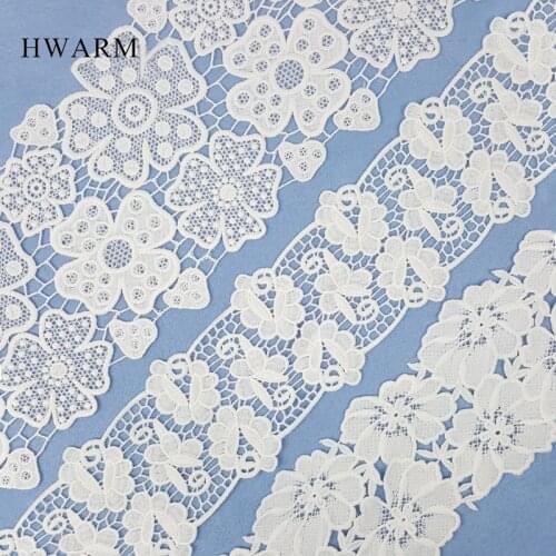 HAWARM 10Yard High Quality New African Lace Fabric Milk Silk Water Soluble Embroidery Wedding Dress Home Textile Exquisite Trim