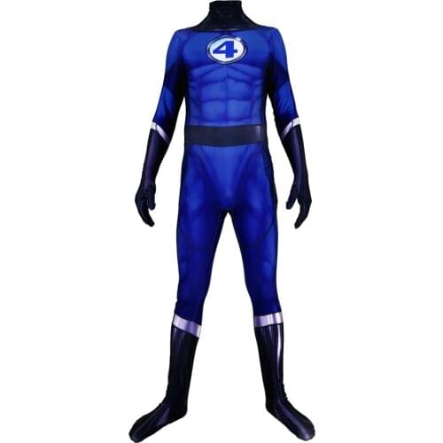 Fantastic Four Suit Cosplay Costume Zentai Bodysuit Suit Superhero Halloween Jumpsuits Adults Kids Catsuit
