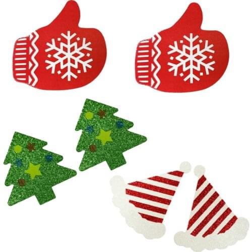 3 Pair/lot Breast Petals Christmas Series Nipple Cover Stickers Women High Quality Disposable Nipples Fashion Pasties Stickers