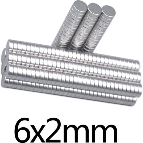 100/200/300pcs 6x2 mm Mini Small circular Magnets 6mmx2mm Fridge N35 Neodymium Magnet Dia 6x2mm Permanent NdFeB Magnets 6*2mm