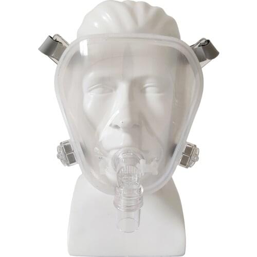 New CPAP Full Face Transparent Mask with Sleep Bandage for Anti Snoring Beyond BMC, Resmed, Respironics, Yuwell，Auto Bipap Mach