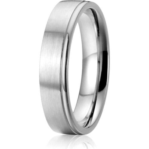 Custom wedding band anniversary promise ring for men silver color pure titanium jewelry