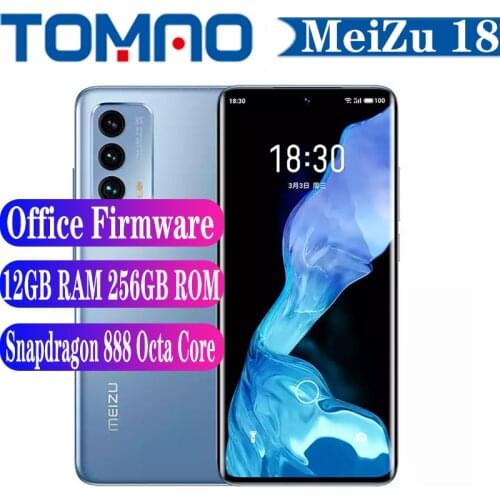 Original Official New Meizu 18 5G Smartphone 120Hz 8GB 12GB RAM 128GB 256GB ROM Snapdragon 888 6.2" 4000mAh 36W 64MP Rear camera