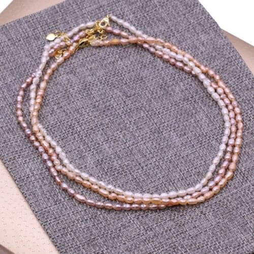 2021 New Natural Pearl Rice Beads Necklace Ladies Necklace Suitable Gift for A Girlfriend Fashion Jewelry That Can Add Charm