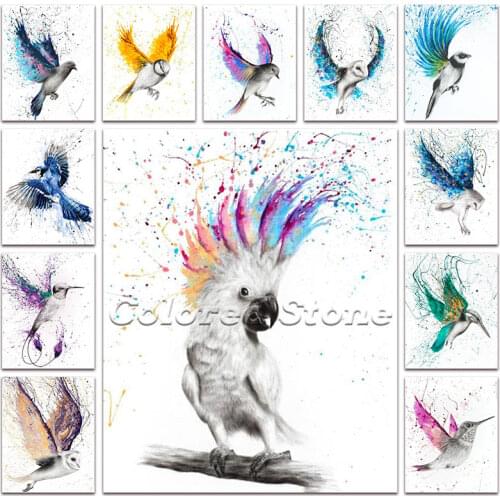 Full Square Diamond embroidery Animal bird dove Round Diamond mosaic owl parrot 5D DIY Diamond painting Cross stitch kingfisher