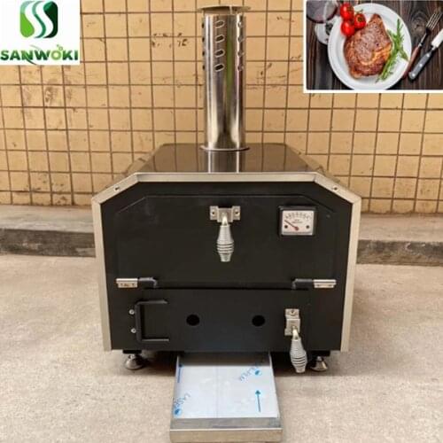 Portable charcoal picnic charbroiler charcoal BBQ grill steak roasting machine Ourdoor Pizza Oven Carbon cooking furnace